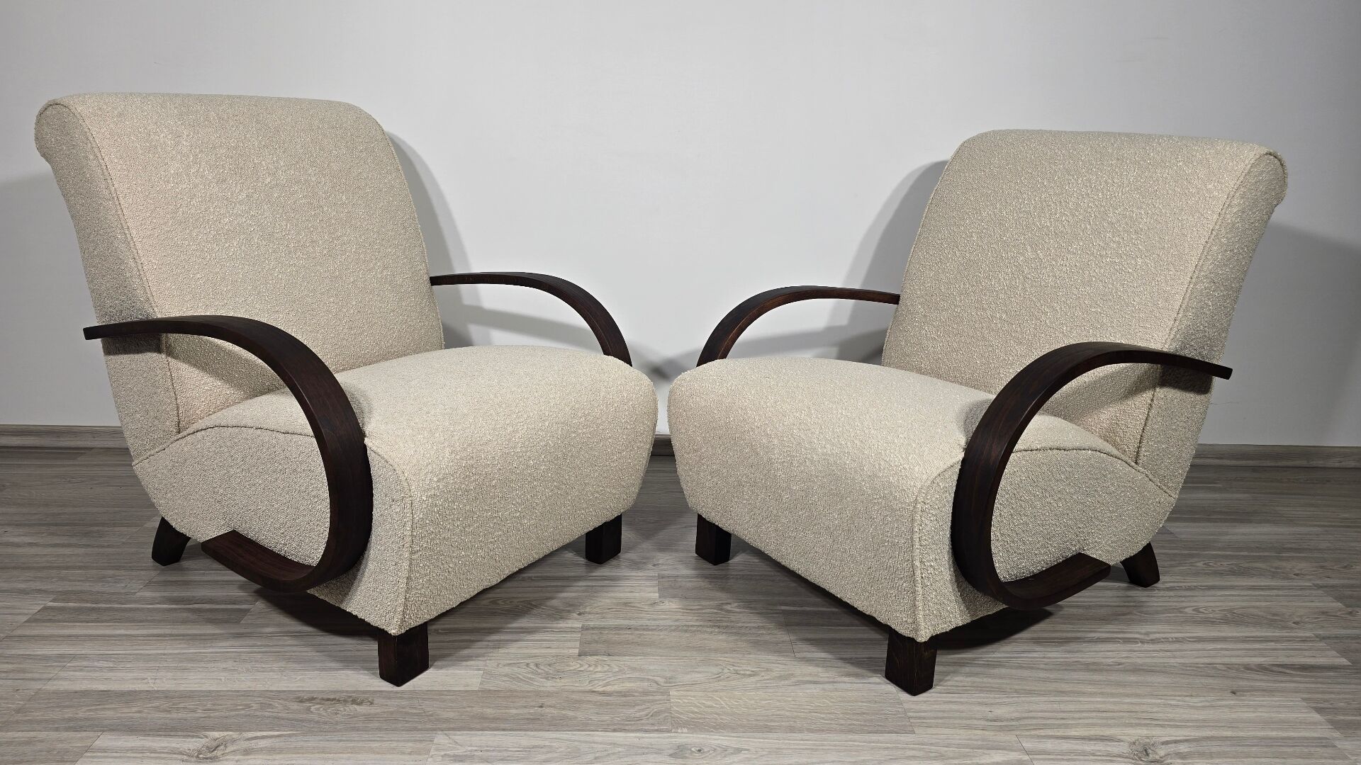 Art Deco Lounge Chairs from Jindřich Halabala, 1950s, Set of 2