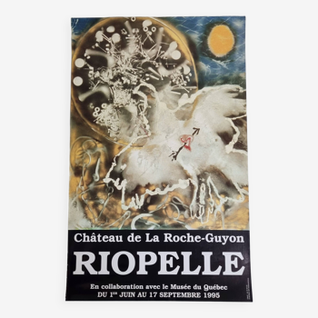 Riopelle poster "Homage to Rosa Luxembourg" at the Château de la Roche-Guyon, 1995, 40 x 63 cm