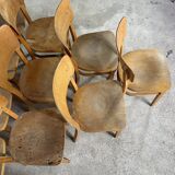 Set of 10 bistro chairs bar thonet year 60
