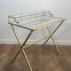 Neoclassical Gradine Desk in Brass and Glass, Attributed to the Mai