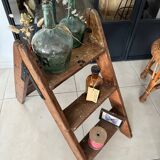 Old vintage wooden stepladder
