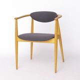 Pair of Mid-Century Armchairs, 1960s–70s German Vintage, Beech Wood