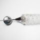 Torch wall lampof the 60s in silver and glass