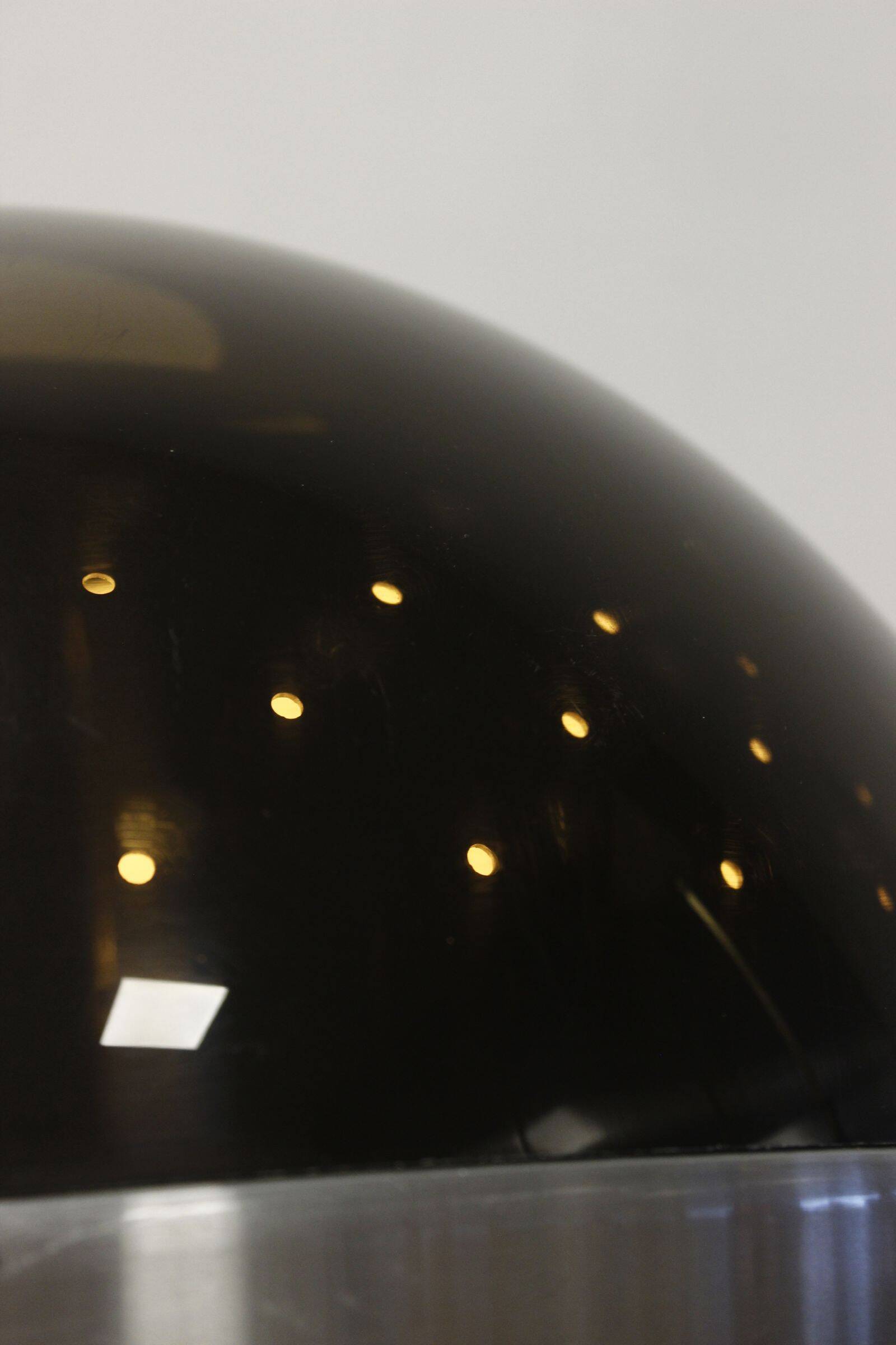 Space Age pendant chandelier smoked plexiglass & aluminum 1970s