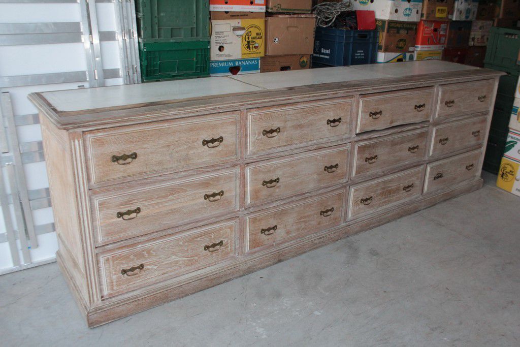 Trade furniture ceruse oak 12 drawers