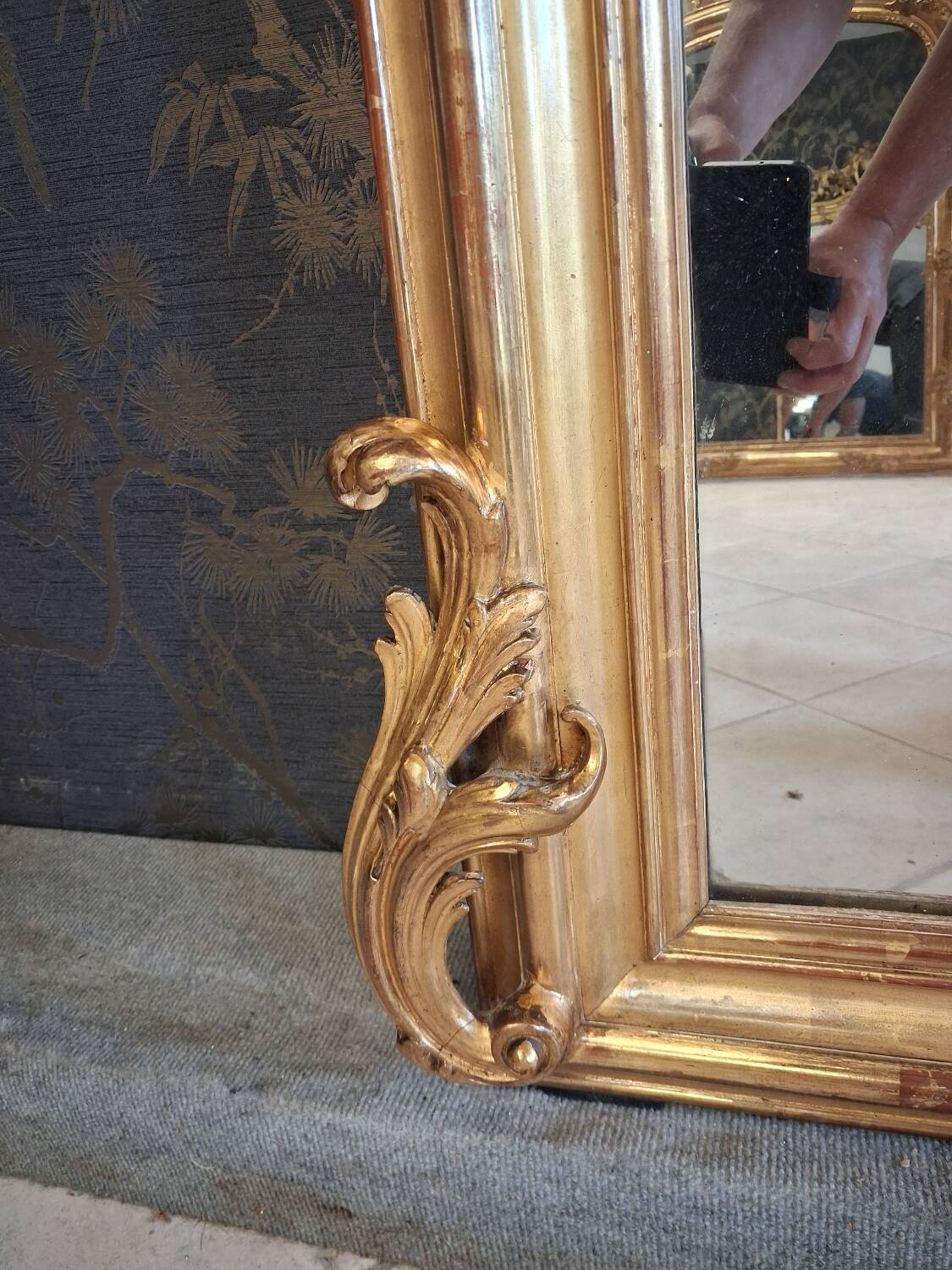 19th century mirror 181 x 110