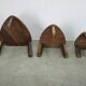 1960s Czechoslovak Mid-Century Solid Oak Nesting Tables, Set of Three