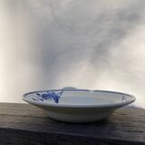 Blue earthenware salad bowl Moulin des loups