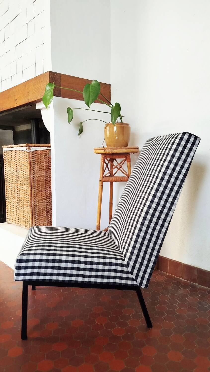 Vintage gingham armchair
