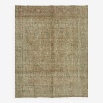1980s 303 cm x 377 cm beige wool carpet