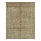 1980s 303 cm x 377 cm beige wool carpet