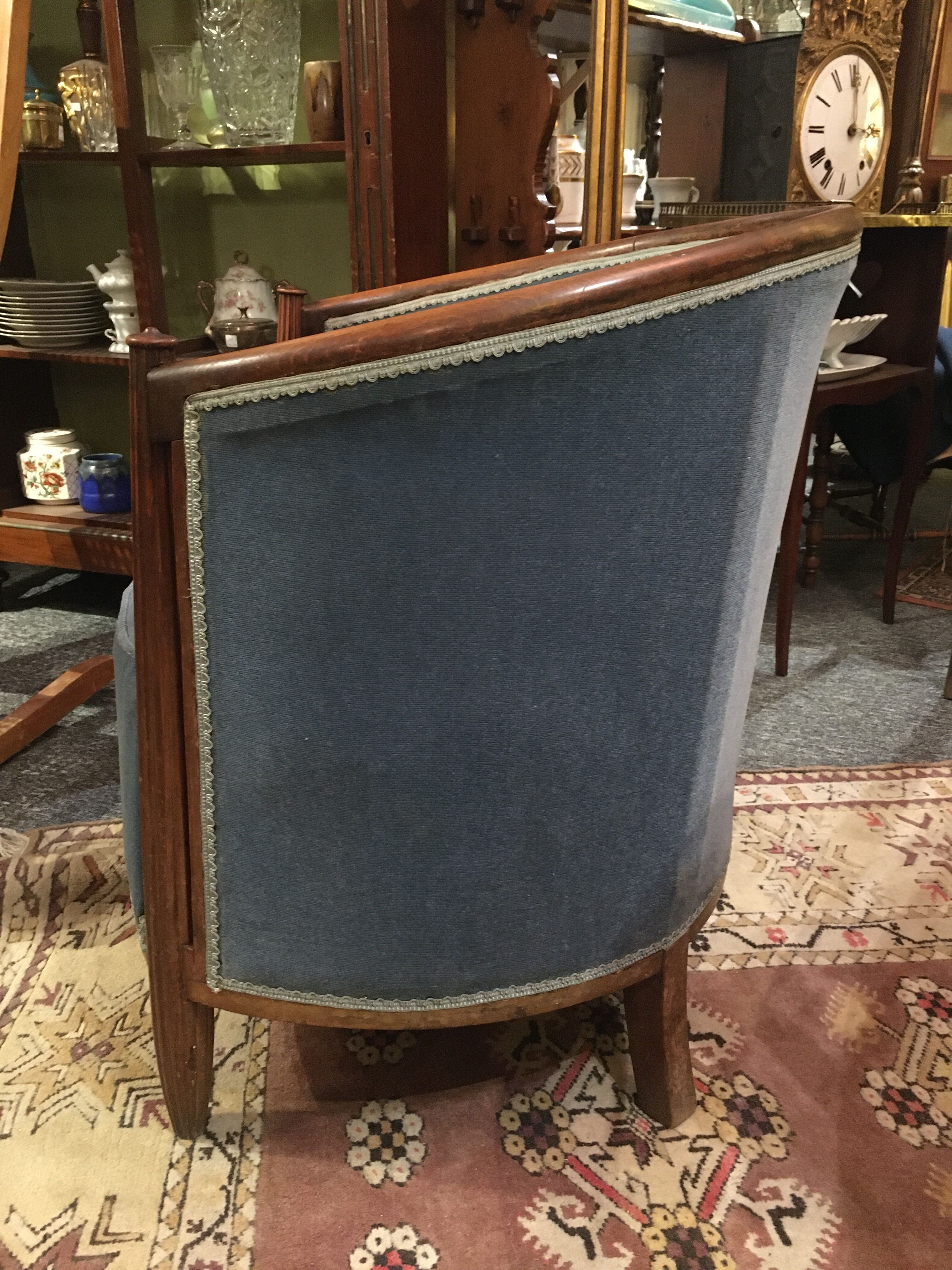 Tonneau Chair, Art-Deco, Dlg Paul Follot, circa 1925