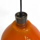 Vintage orange glass pendant light / space age chandelier