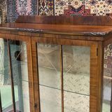 English art deco walnut showcase