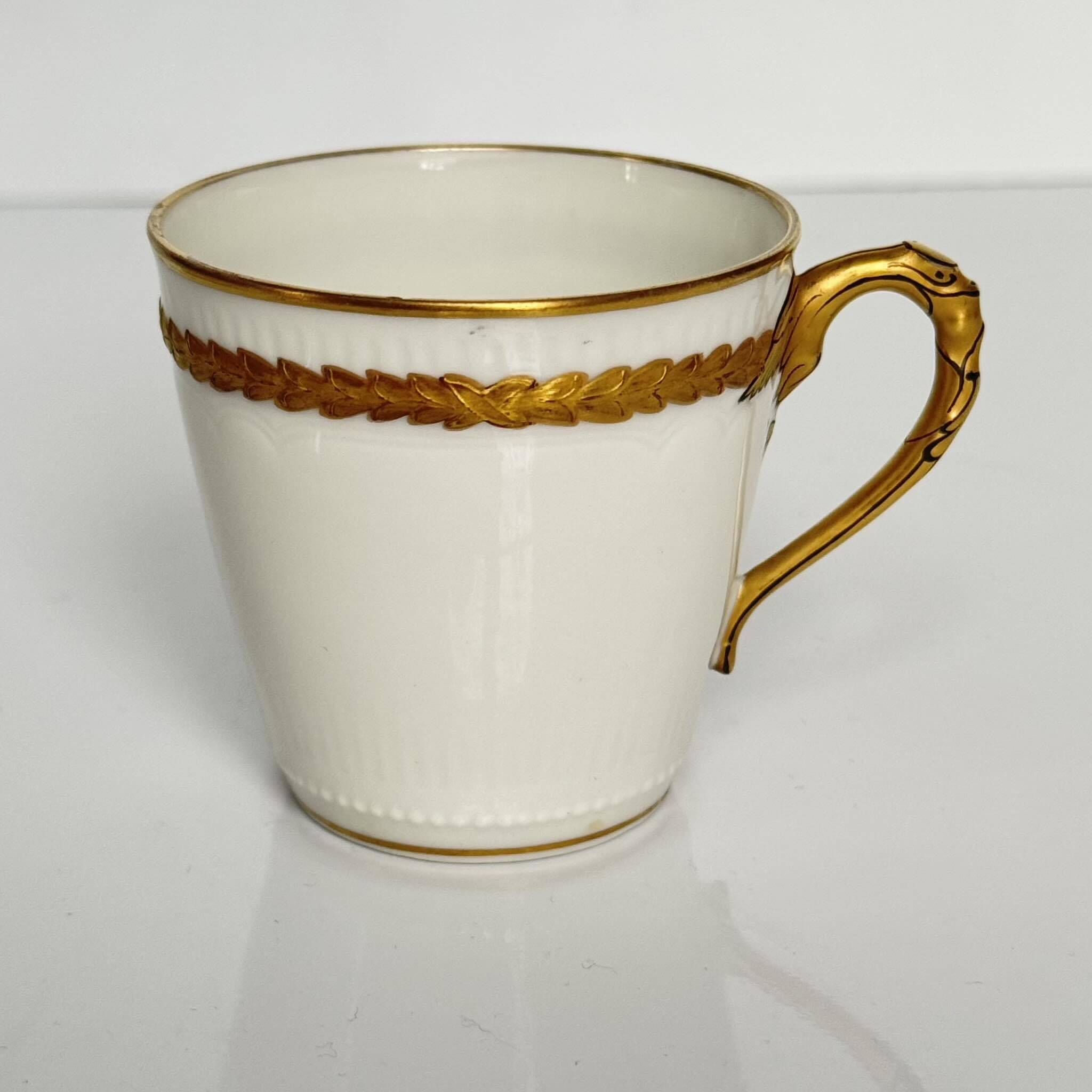 Limoges Porcelain Cup and Saucer | Golden Eagle Handle