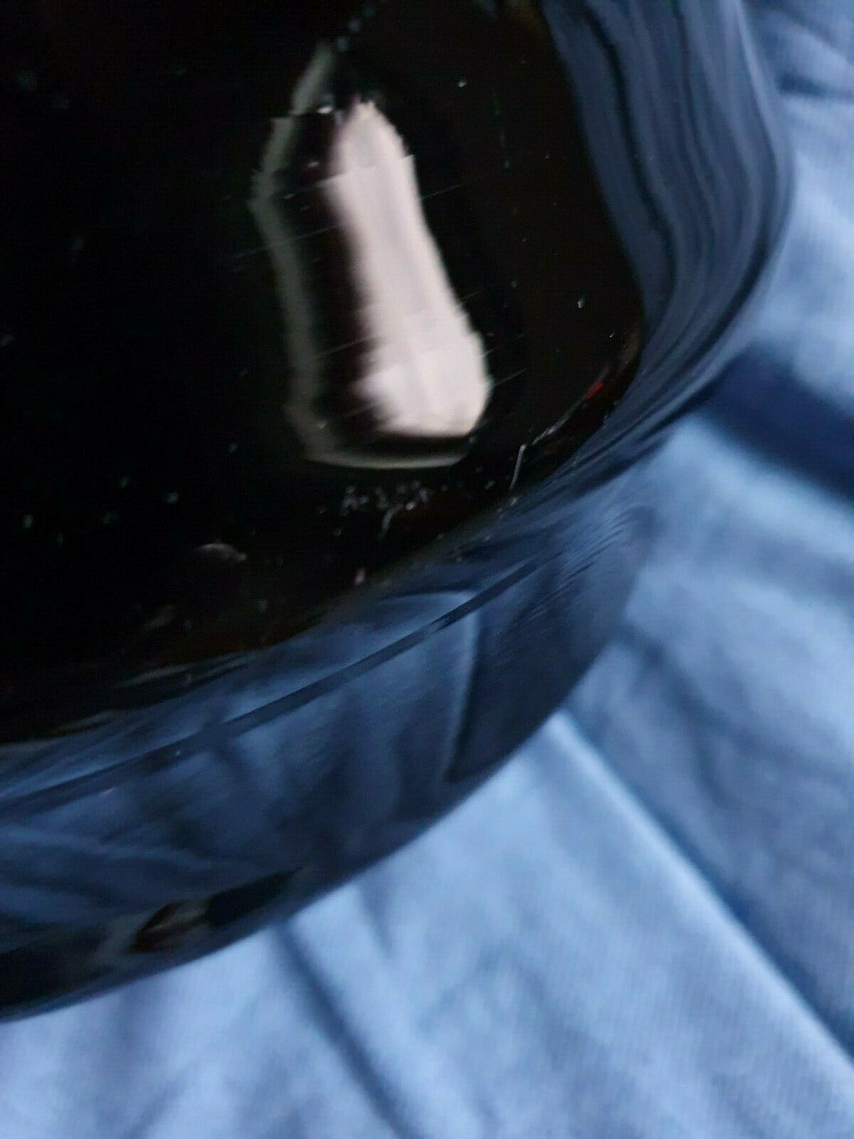 "Doyen" vase circa 1920-30 art deco in hyalite glass and tin in bunches of grapes