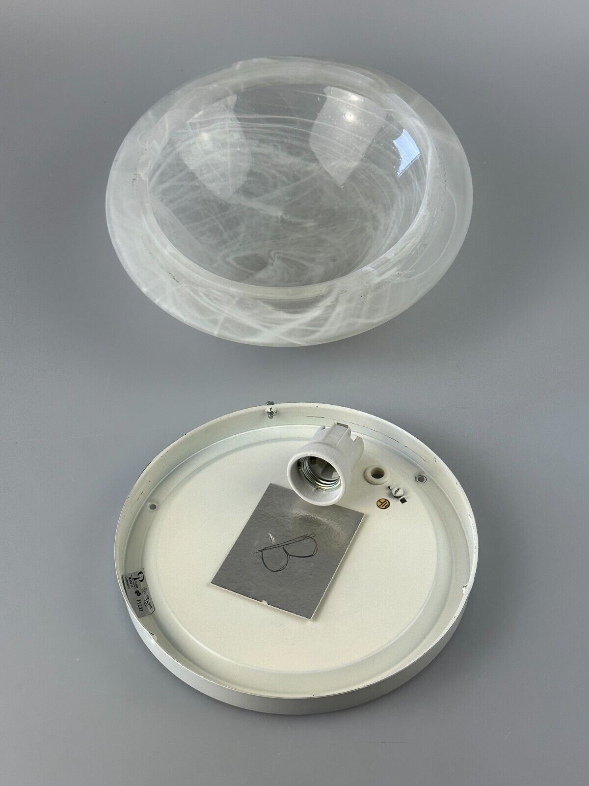 60s 70s Peill & Putzler Germany Plafoniere ceiling lamp glass space design
