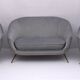 Federico Munari Mid-Century Modern Italian Curved Sofa and Two Armchairs,50
