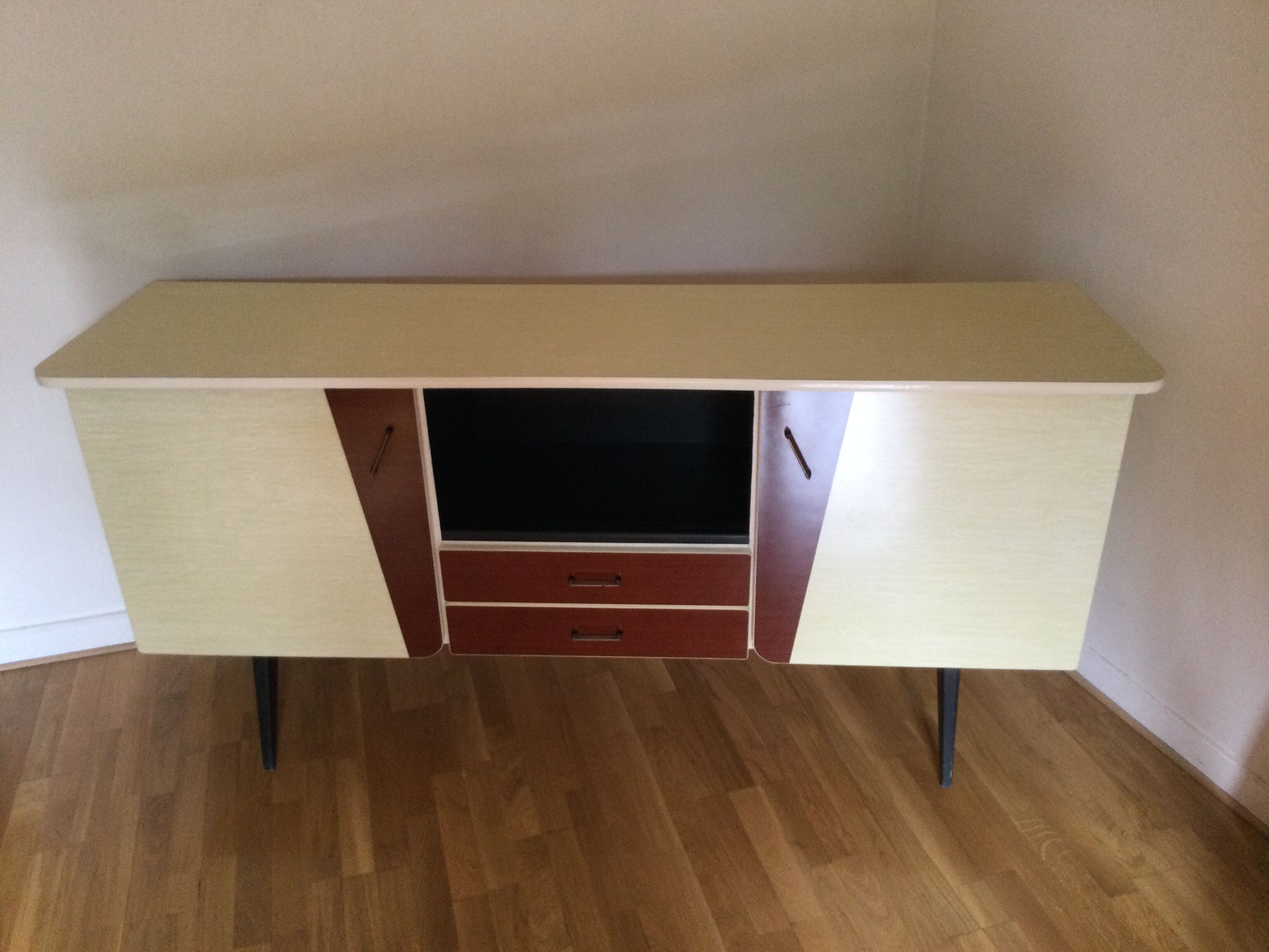 Enfilade vintage bois et formica