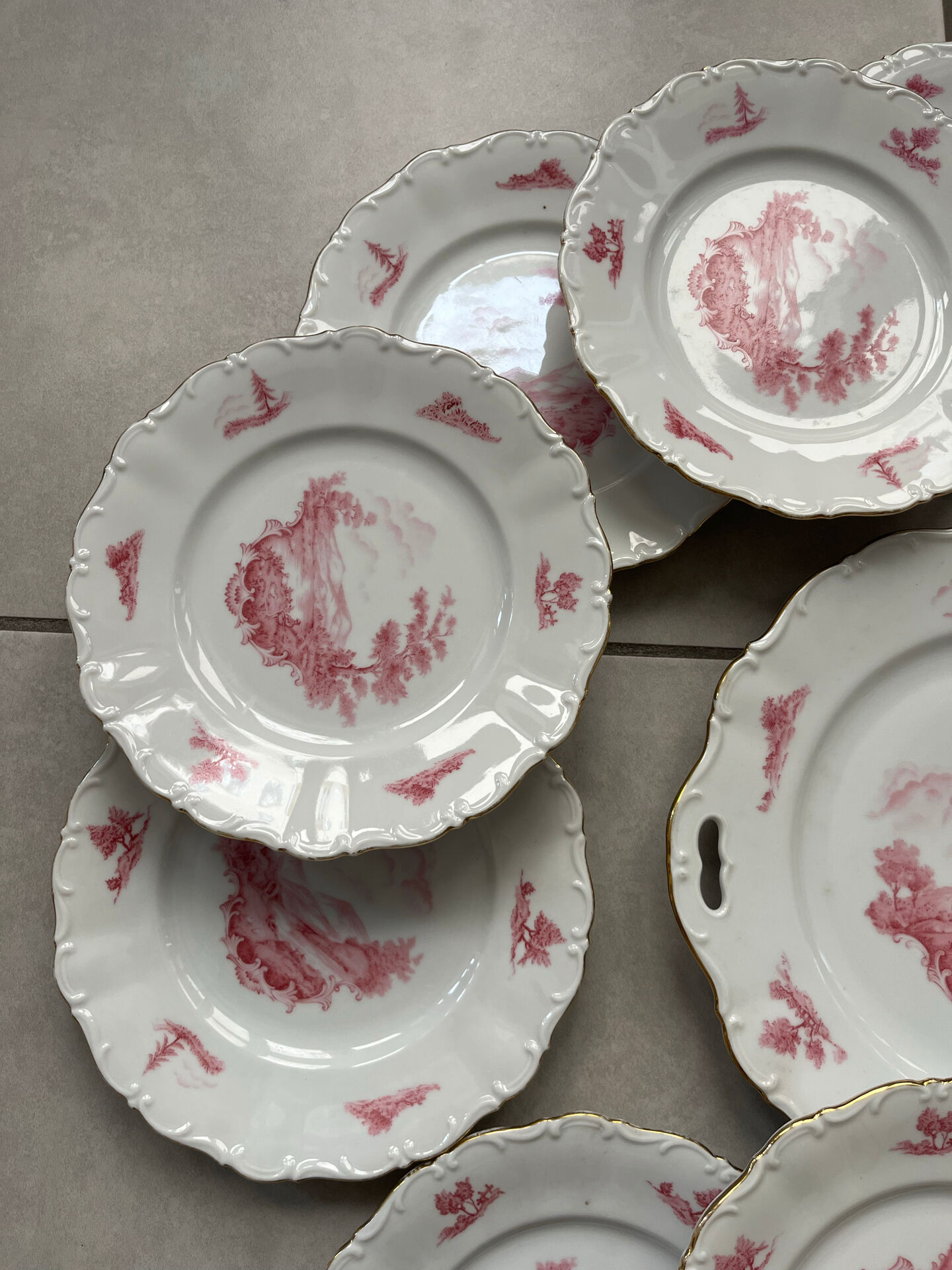 Dessert service 13 pieces porcelain