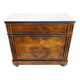 Napoleon III chest of drawers in walnut and burl walnut