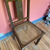 Chaise de table en cannage