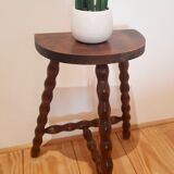 Wooden stool turned feet