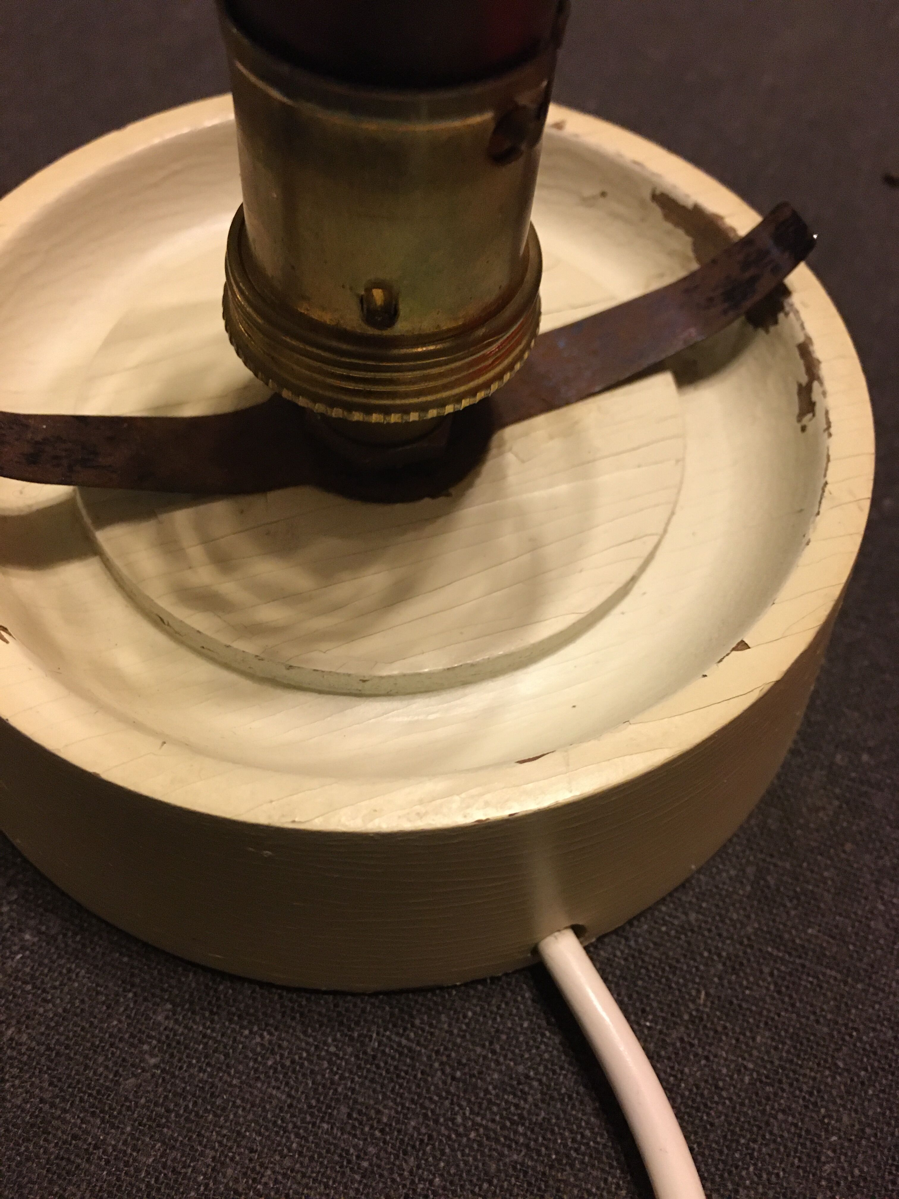 60'S vintage orange opaline lamp