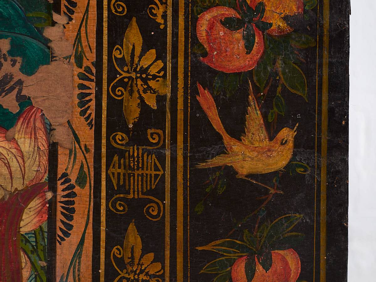 Ancienne malle orientale aux tons foncés (c.1900) #4