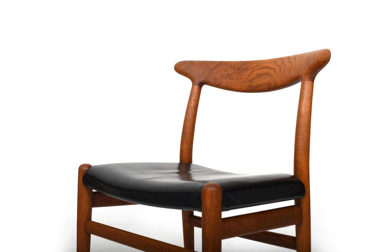 Lot de 6 chaises Hans J. Wegner W2 C.M.Madsen années 1950