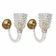 Set of 2 Art Deco Wall Light in Murano Rostrato Glass by Barovier e Toso, 1