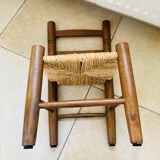 Provençal straw chair with braces, mid-20th century, for children