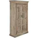 Mango wood cabinet 110x43x188 natural