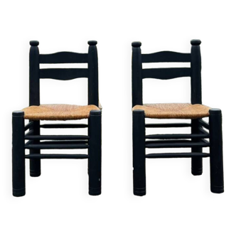 Chaises basses par Charles Dudouyt - 1950s