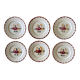 6 assiettes à dessert anciennes en faïence de Longchamp