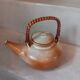Glazed stoneware teapot