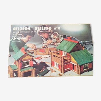 Old wooden construction game Jura Game "Chalet suise N°8"