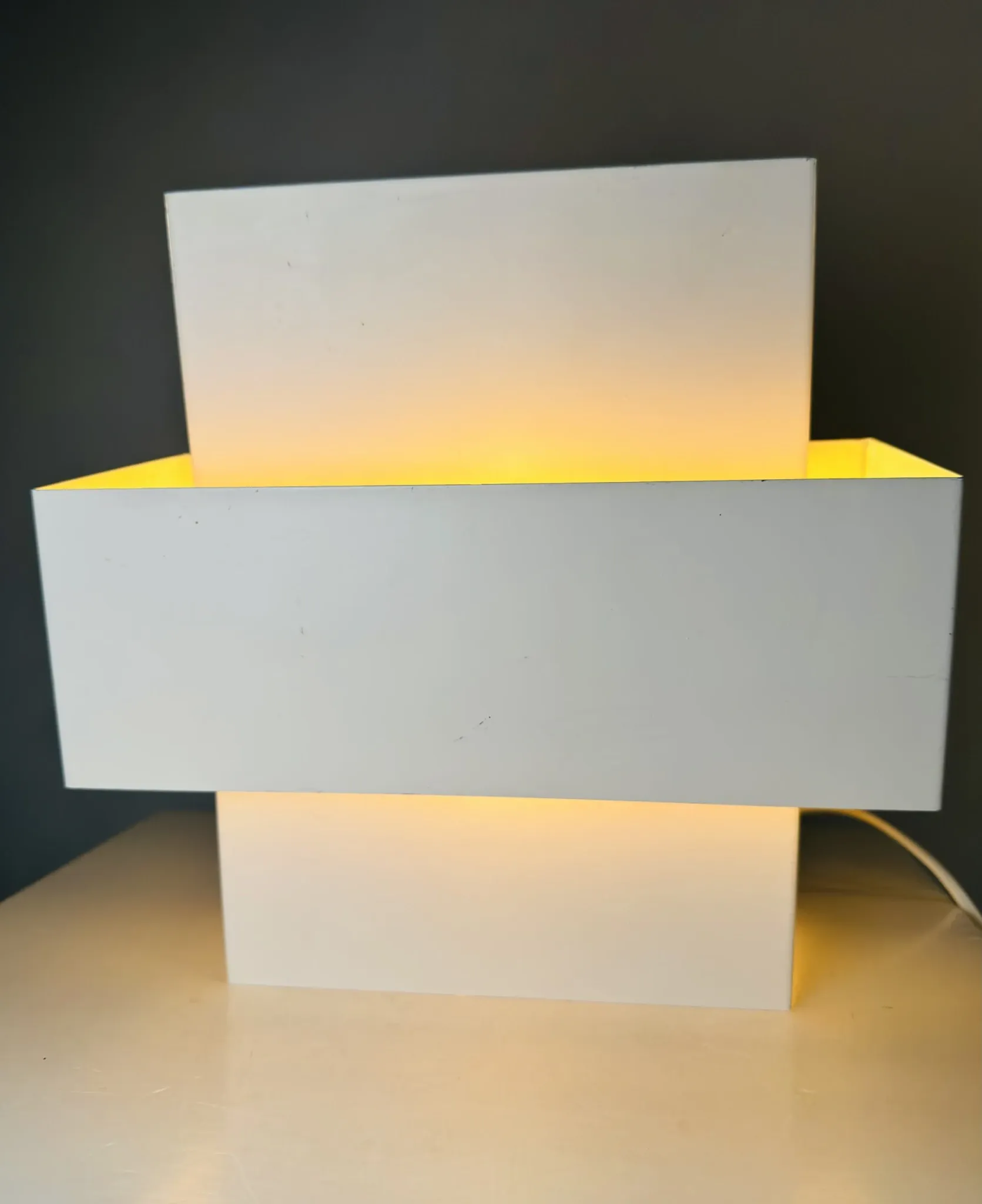 Geometric Wall Lamp By J.J.M. Hoogervorst For Anvia Nederland, The Netherlands, 1960S