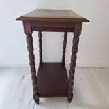 Side table with spool legs
