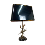 Vintage table lamp S Agudo, marble & silver metal