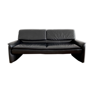 Canapé cuir noir style - scandinave