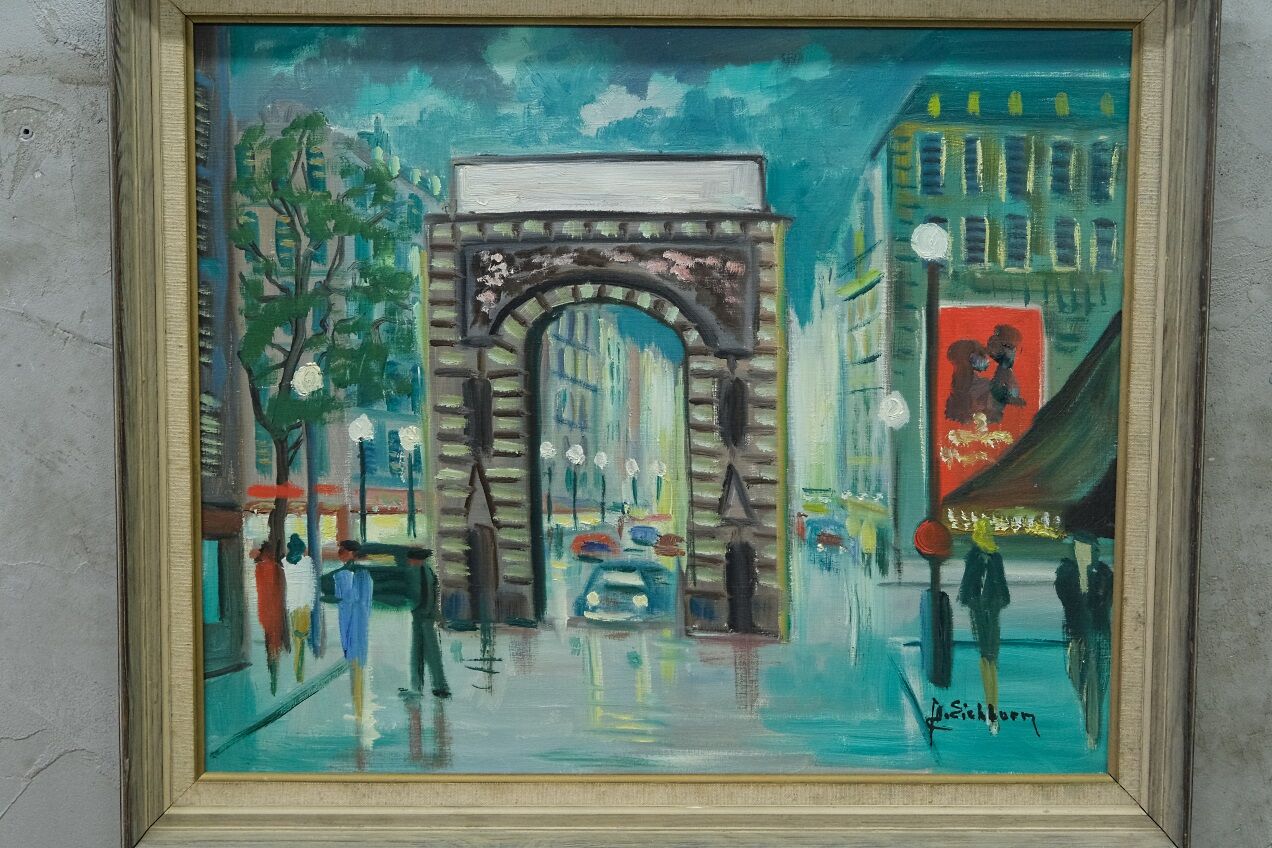 Swedish Modern Painting by Jack Eichborn, Oil on Canvas, 1960s