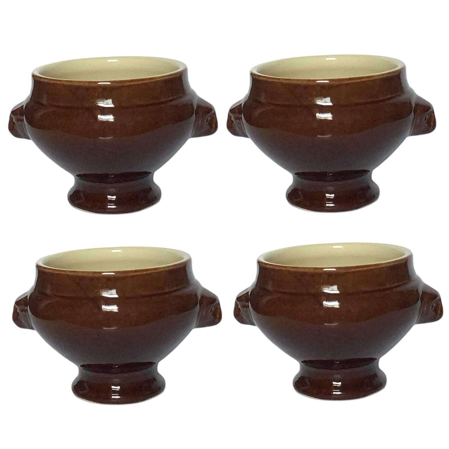 Set of 4 lion head bowls