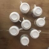 8 tasses anciennes porcelaines dépareillées