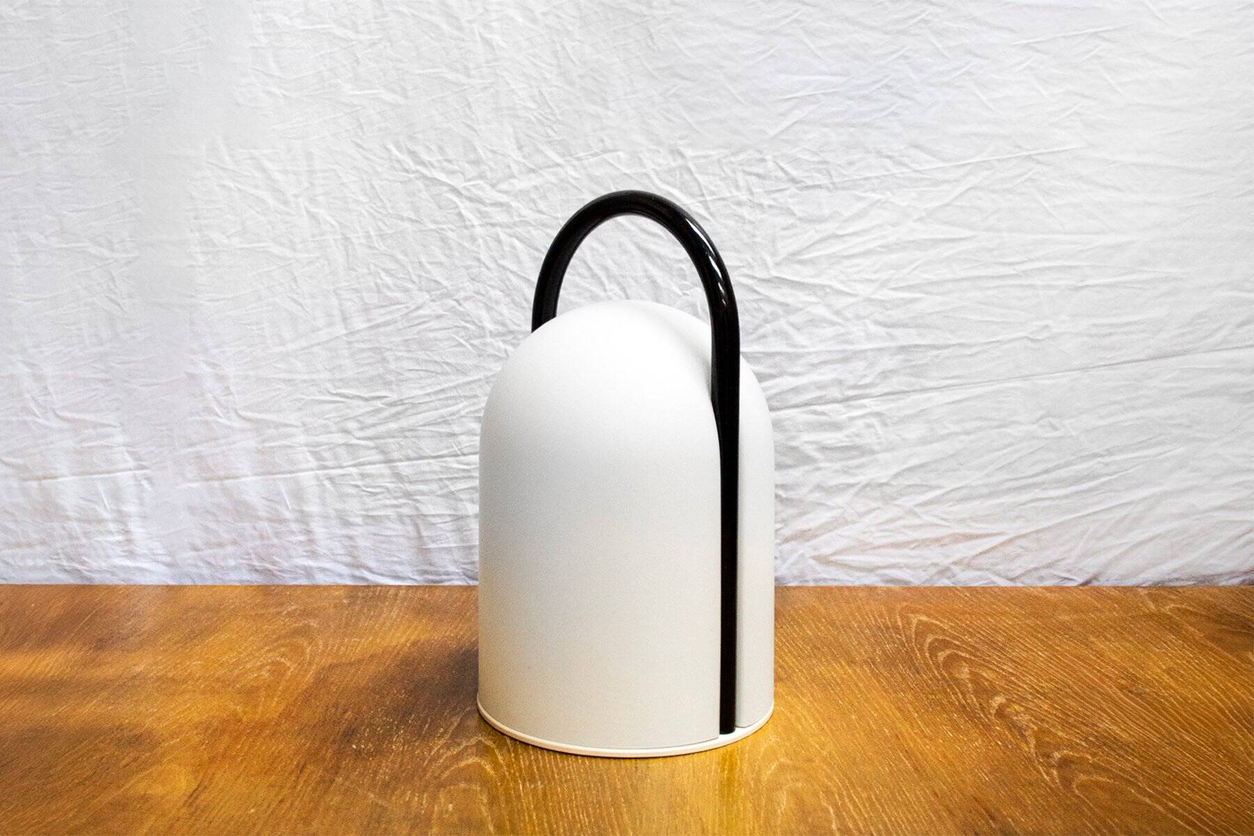 Tender table lamp in glass and metal by Lanciani Romolo for Tronconi, 1980s.