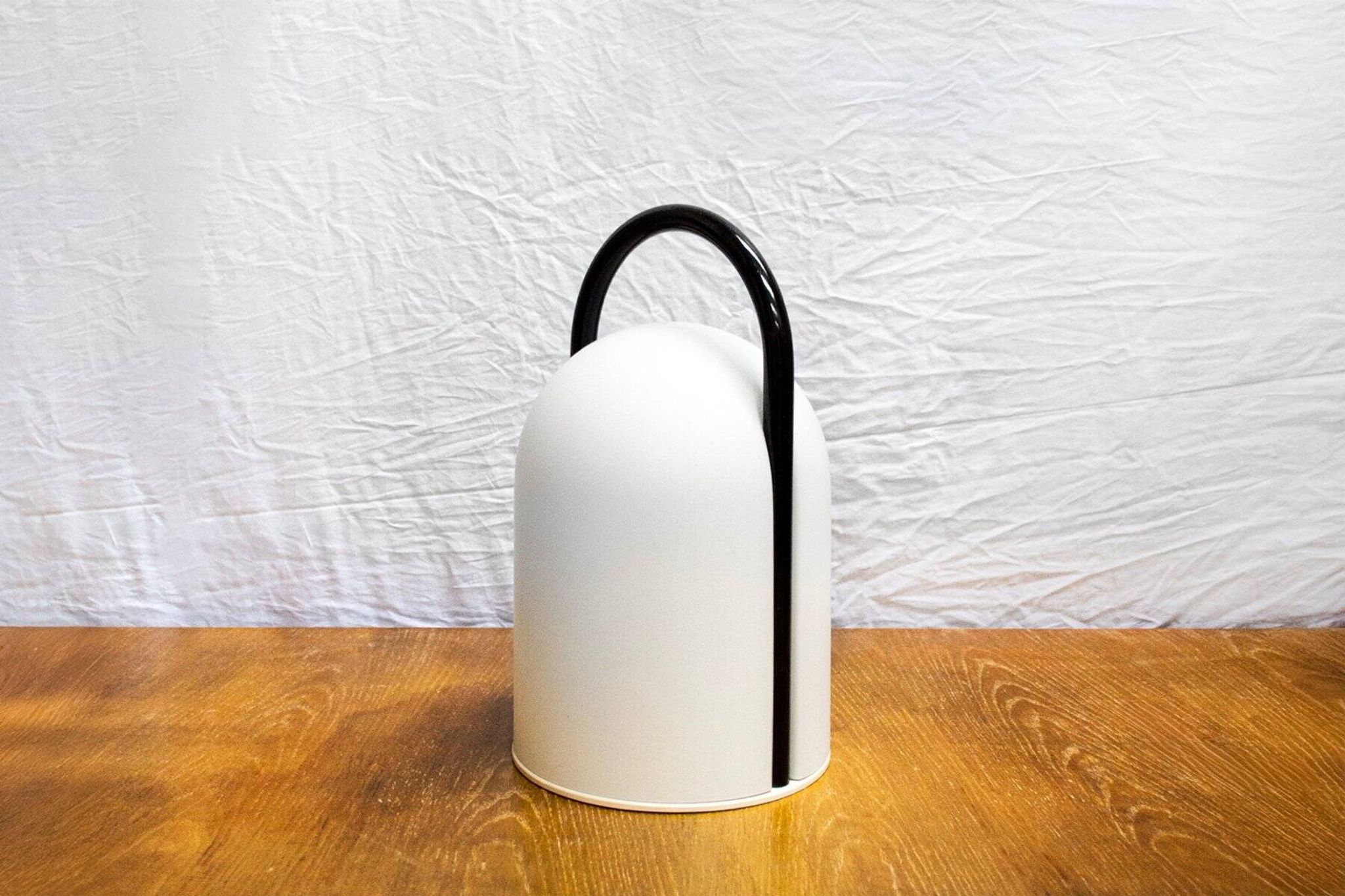 Tender table lamp in glass and metal by Lanciani Romolo for Tronconi, 1980s.