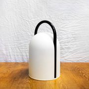 Tender table lamp in glass and metal by Lanciani Romolo for Tronconi, 1980s.