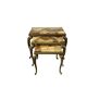 Ensemble de 3 tables gigognes vintage / tables d'appoint en onyx