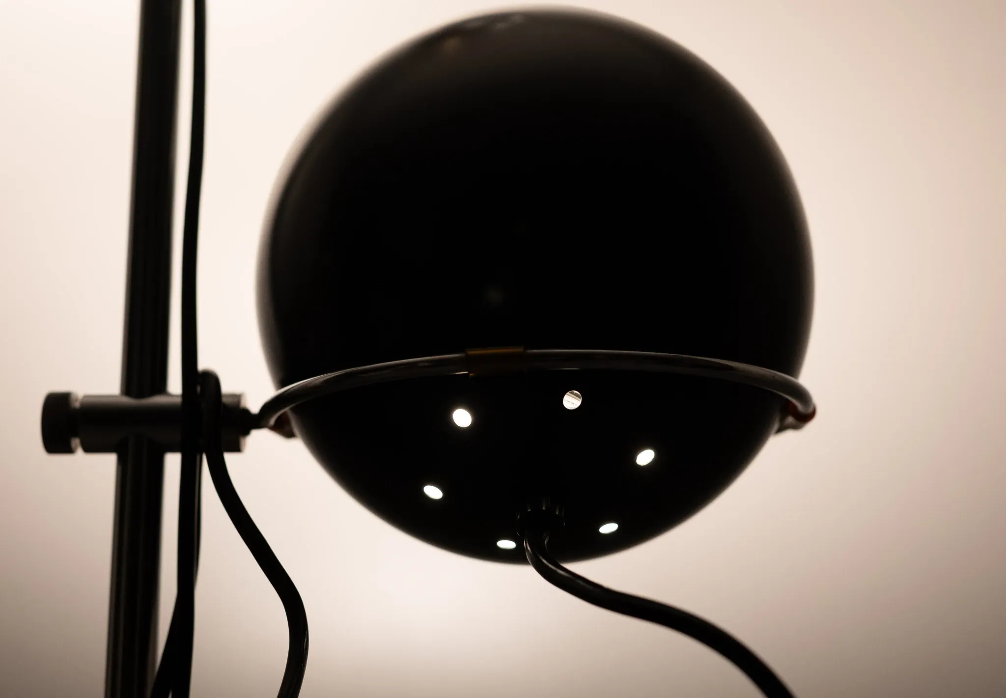 Lampe de sol Space Ace double œil Ball années 1970 Hollande
