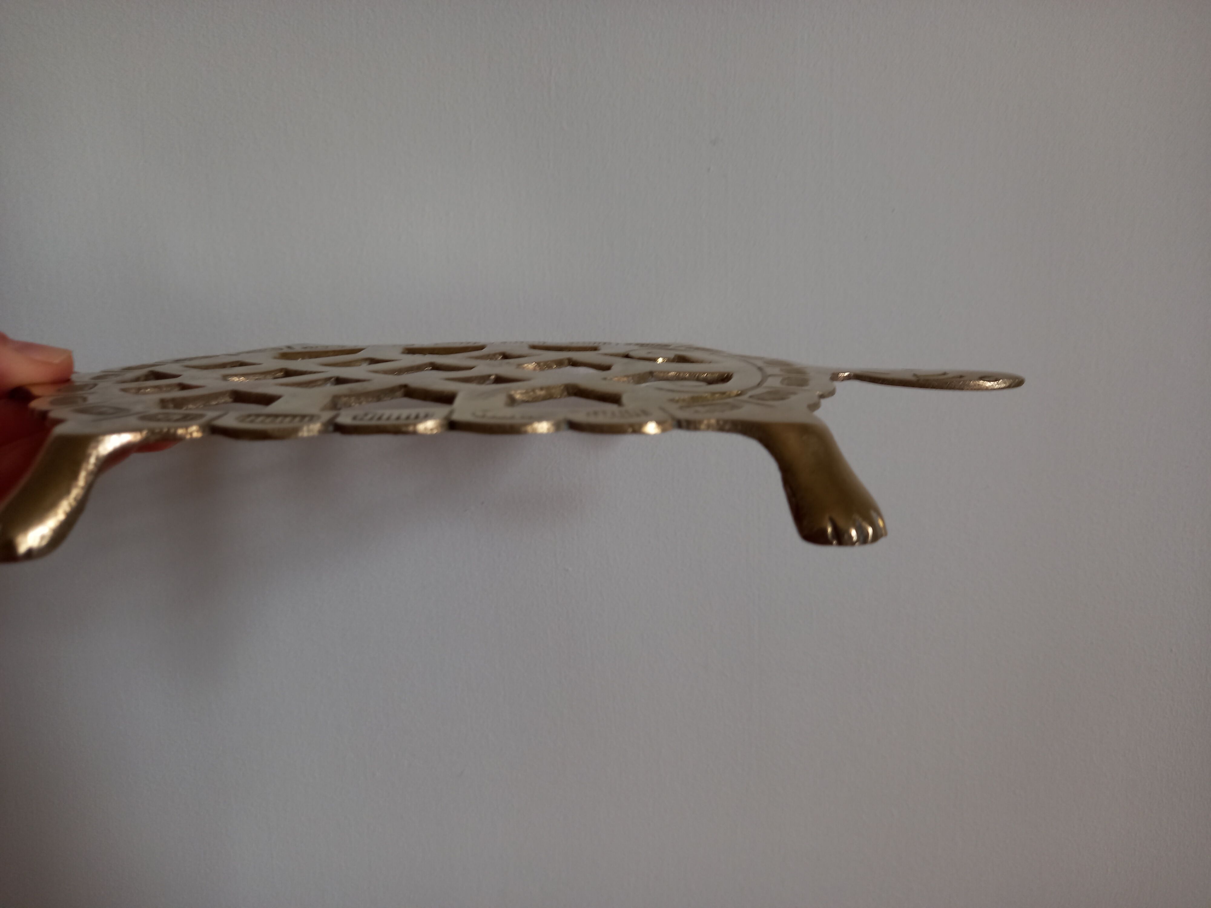 Brass turtle flat bottom